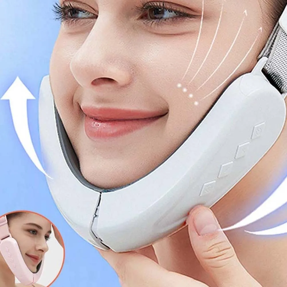 High-Elasticity Electric V-face Device Comfortable Adjustable Intelligent Facial Massager Folding Portable Face Lifting Device