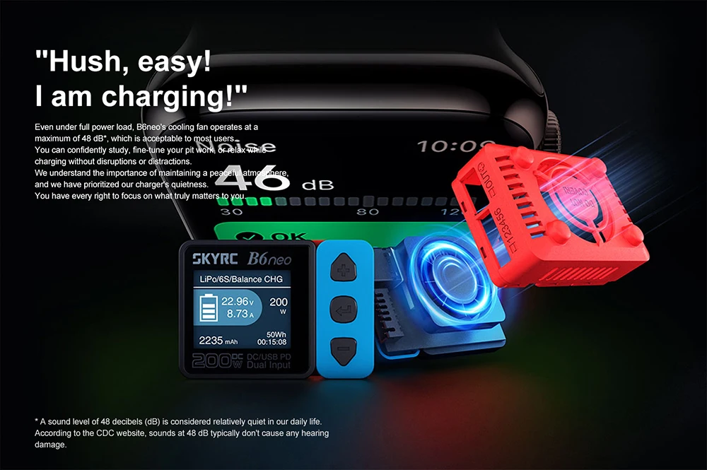 SkyRC B6Neo Smart Charger DC 200W PD 80W LiPo Akku-Balancer SK-100198 Kompaktes 6S Ladegerät Entlader Skyrc B6 Neo – Detail 14