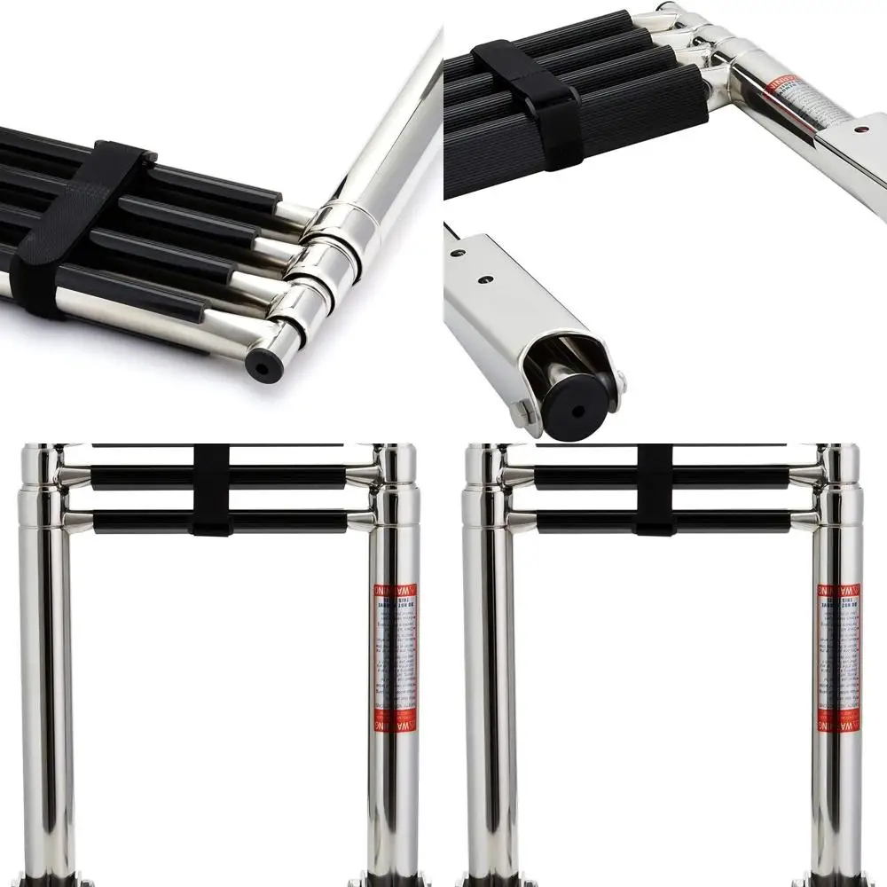 

Телескопическая лестница для лодки из нержавеющей стали с 4-мя ступеньками для плавания и посадки