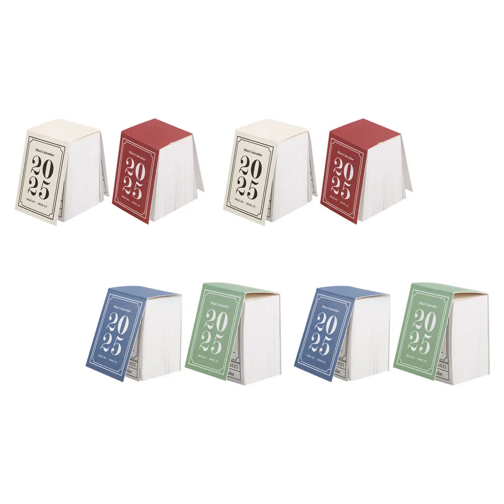 

8Pcs Mini Tear-Off Desk Calendar Vintage Small Compact Paper Planner Romantic Design Office Desk Decor Aesthetic Daily Flip