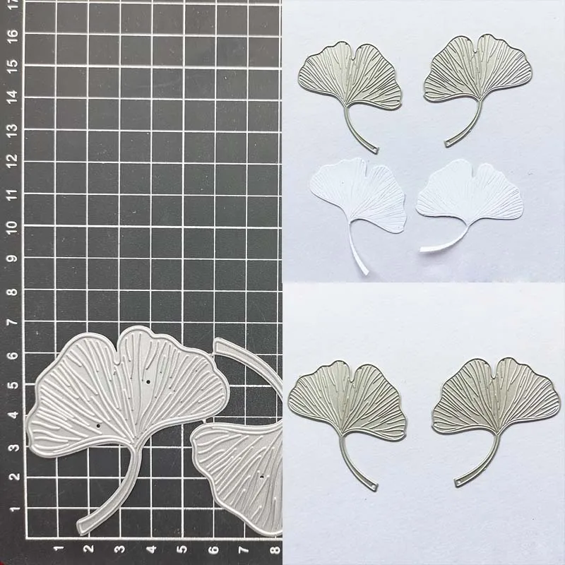 

Ginkgo Leaves Metal Cutting Dies Stencil Scrapbook Album Stamp Paper Card Embossing Decor Craft Knife Mould