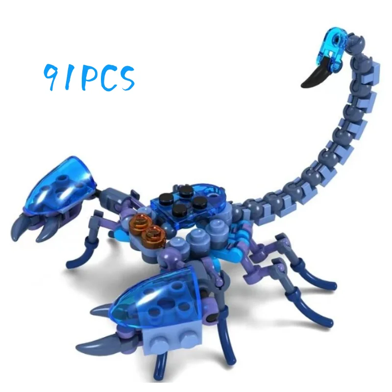 Insect World City Creativity Animal Butterfly Mantis Dragonfly Beetle Building Blocks Toys Desktop ornaments Bricks Kids Gift