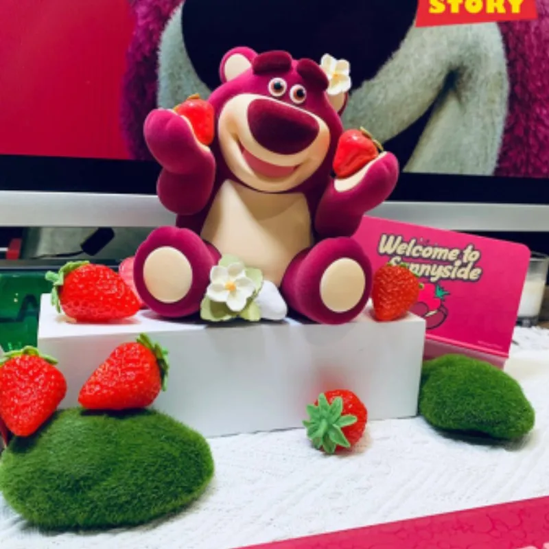 Anime Kawaii Disney Handmade Girls Trendy Play Table Decoration Anime Birthday Gift Berry Worry Strawberry Bear Blind Box Doll