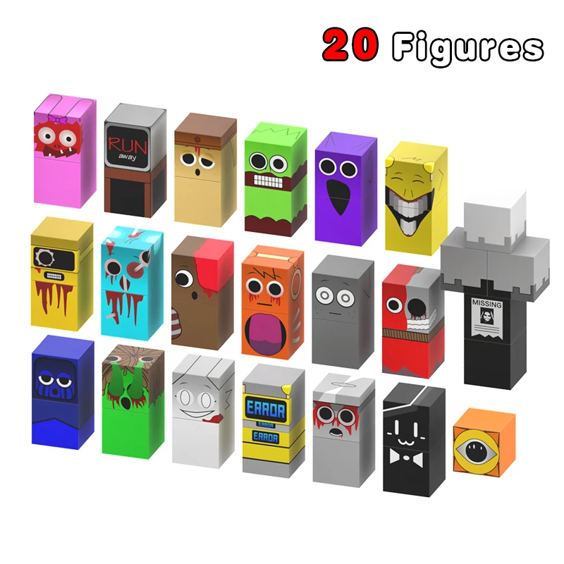 8PCS Sprunki Figures Magnetic Blocks Toys Incrediboxs Sprunki Magnet Toys STEM Sensory Toys for Toddler Christmas Birthday Gift