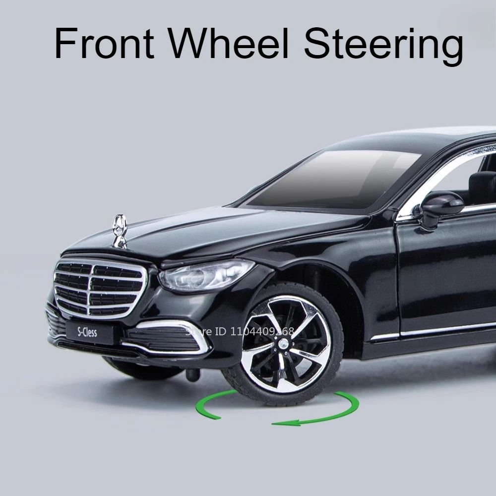 Modèle de voiture jouet S400L GLE350, échelle 1:24, portes ouvertes, son et lumière, traction arrière en métal moulé sous pression, Collection de véhicules miniatures, cadeau pour enfant