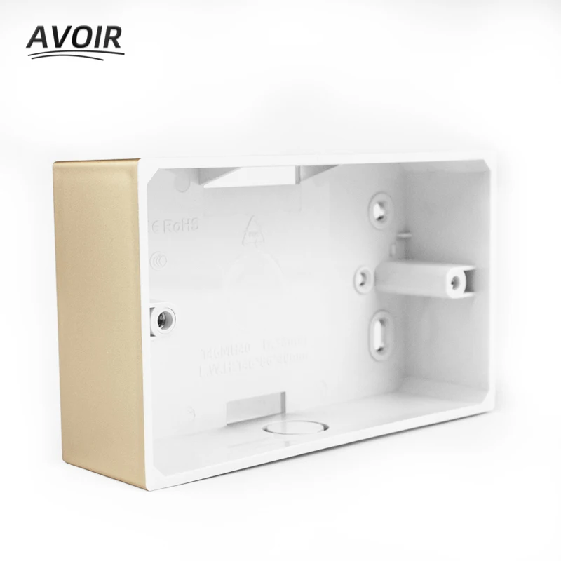 

Avoir 146 Type Surface Mounting Socket Switch Box External Installation Junction Back Boxes Plastic 146mm*86mm*40mm For Outside