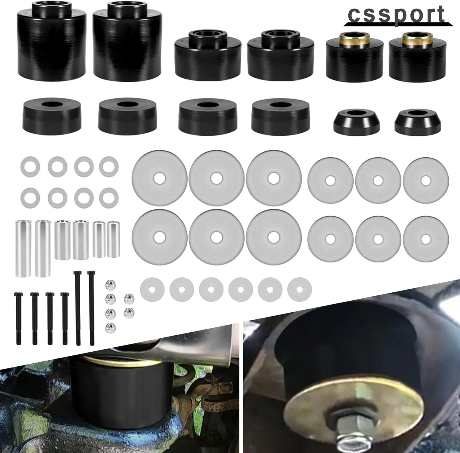 

4.4123R Body Cab Mount Bushing Set Kit For 1980-1998 Ford F150 F250 F350 2WD 4WD
