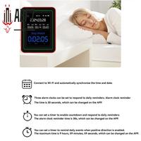 AEF7-Air Quality Monitor 15 In 1 Smart Air Quality Tester With PM CO 2 CO TVOC HCHO Temperature&Humidity Display EU Plug