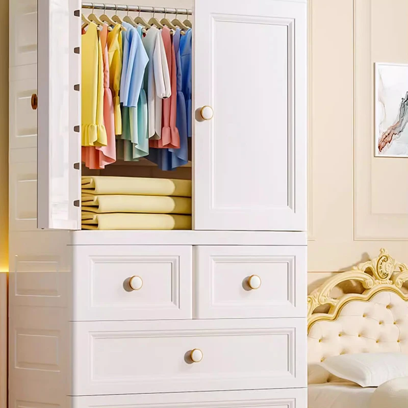 Bathroom Furniture Closet System Small Open Cupboards Save Clothes Beds & Cabinet Storage Simple Bedroom Wardrobe Home Complete