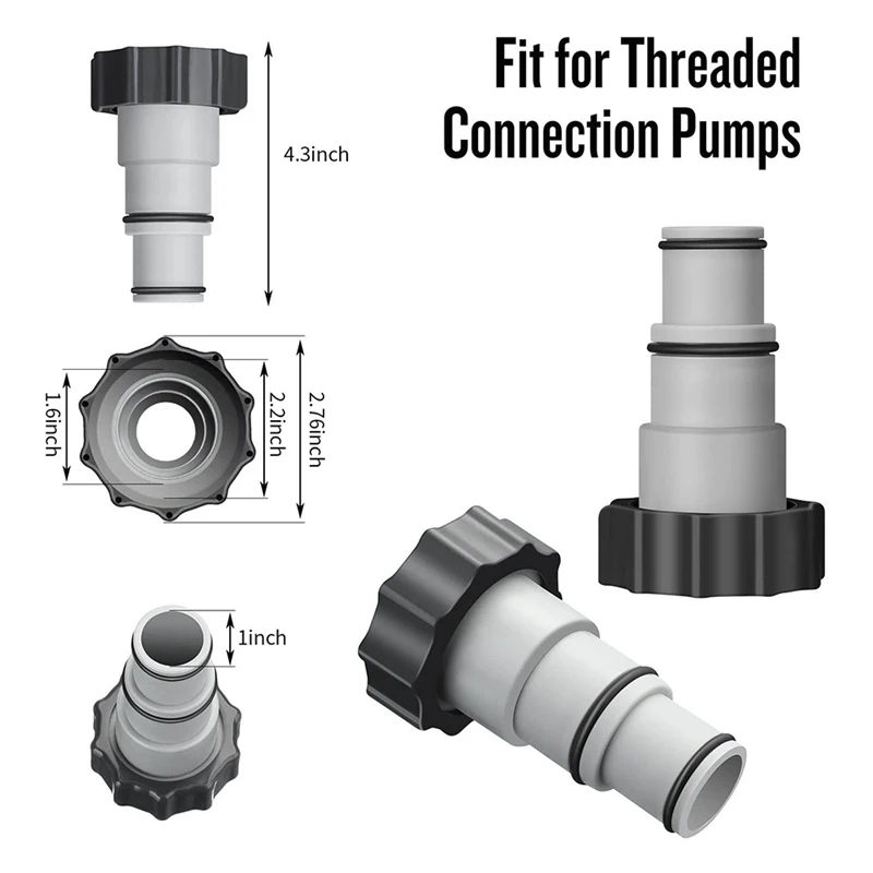 Kit d'adaptateur de connecteur de bouchon de vidange de tuyau, kit d'adaptateur de tuyau de vidange de piscine, Intex