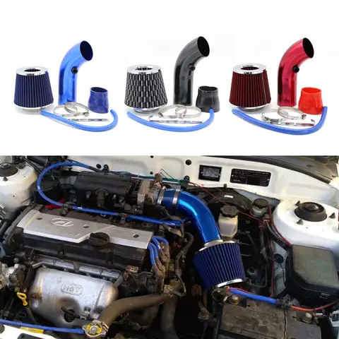 Yubao 76MM Universal Car Modified High Flow Mushroom Head Air Filter Air Intake Kit For Automotive Parts Cold  Aluminum Pipe Kit
