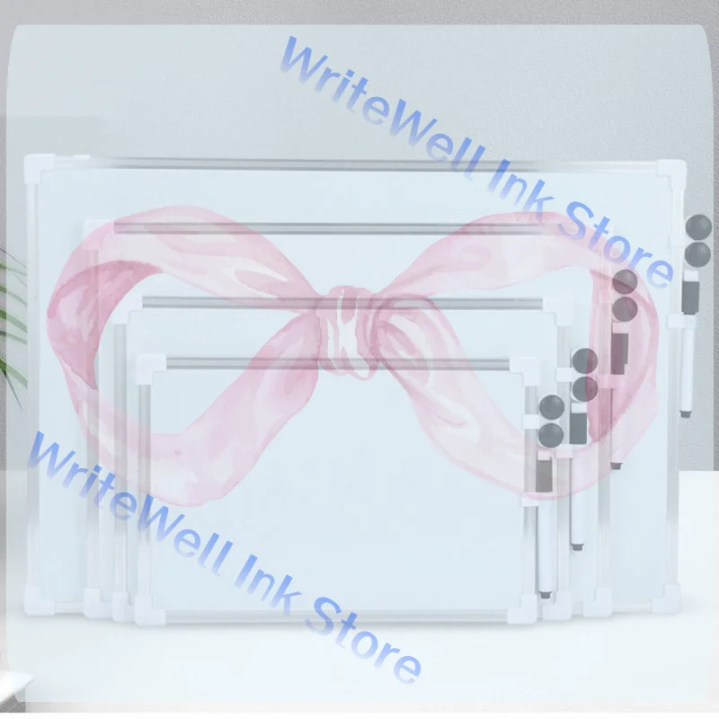 Wall-Mounted Double-Sided Magnetic Aluminum Whiteboard With Two Magnets And Whiteboard Marker With Eraser For Teaching Learning