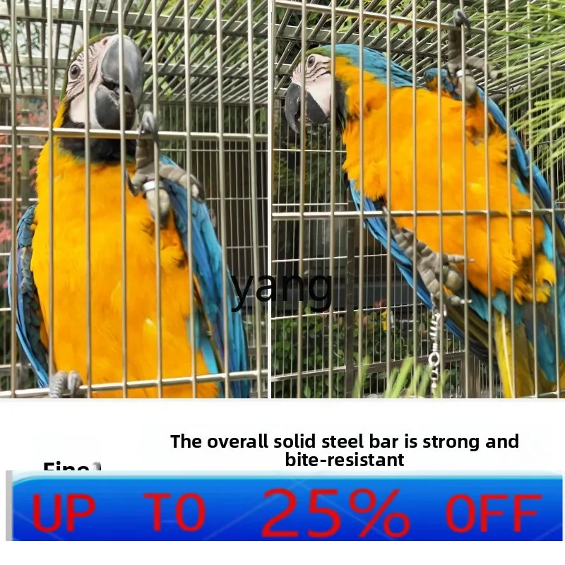 

Lh stainless steel parrot cage 304 outdoor rain and sun protection oversized starling large