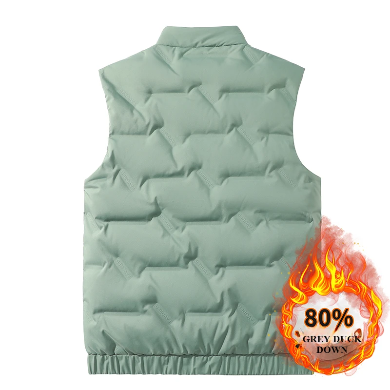Men's and Women's Autumn and Winter Thermal Vest Sleeveless Short Vest Light and Thin Coat
