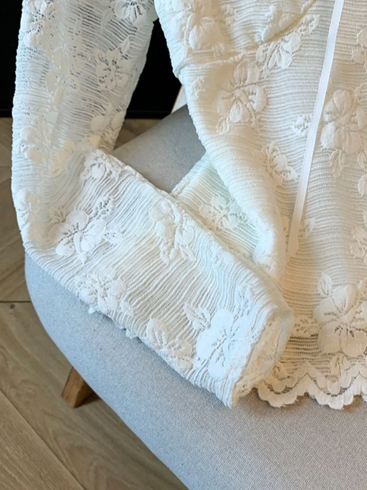 Women's Fce Lined V-Ne T-irt with Tie Unique Beautiful Inner Wear Spring Autumn Season  Color Embroidered Top