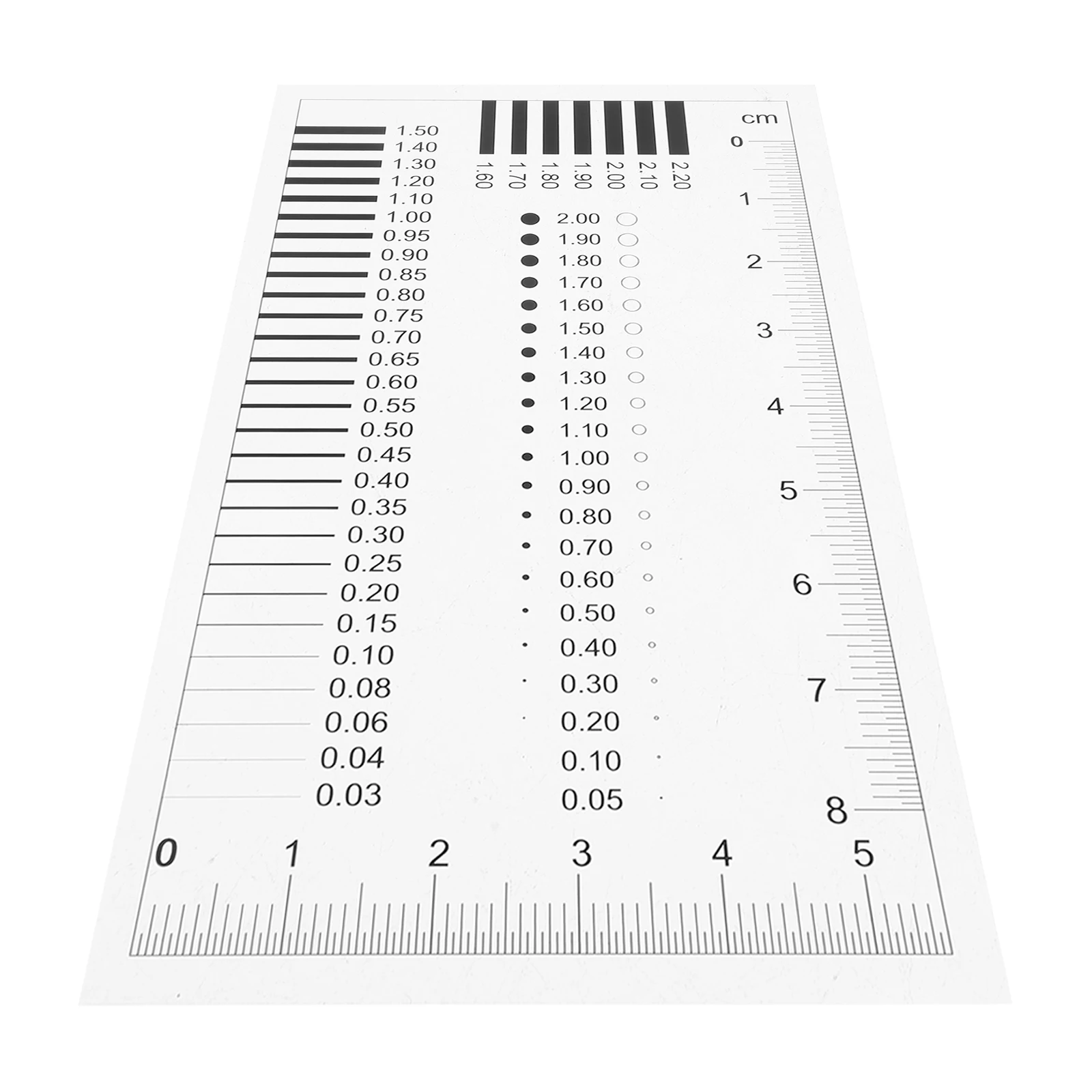 

High Precision Transparent Ruler for Scratch Crack Width Measurement Film Gauge Size Estimation Chart Flaw Detection Appearance