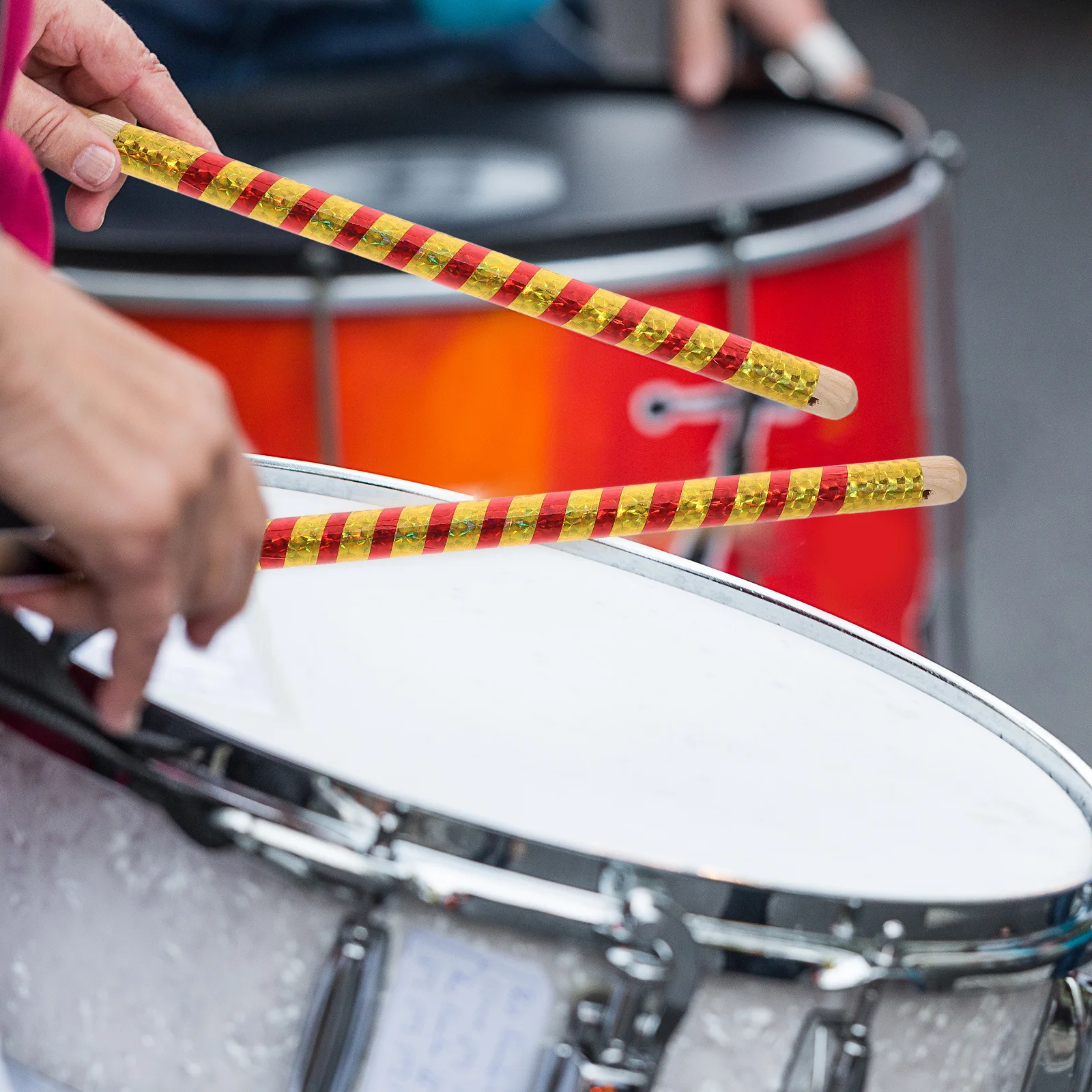 

2pcs Wooden Drumsticks 32Cm Colored Drum Sticks For Practice Performance Mini Wood Drumming Instrument Accessories