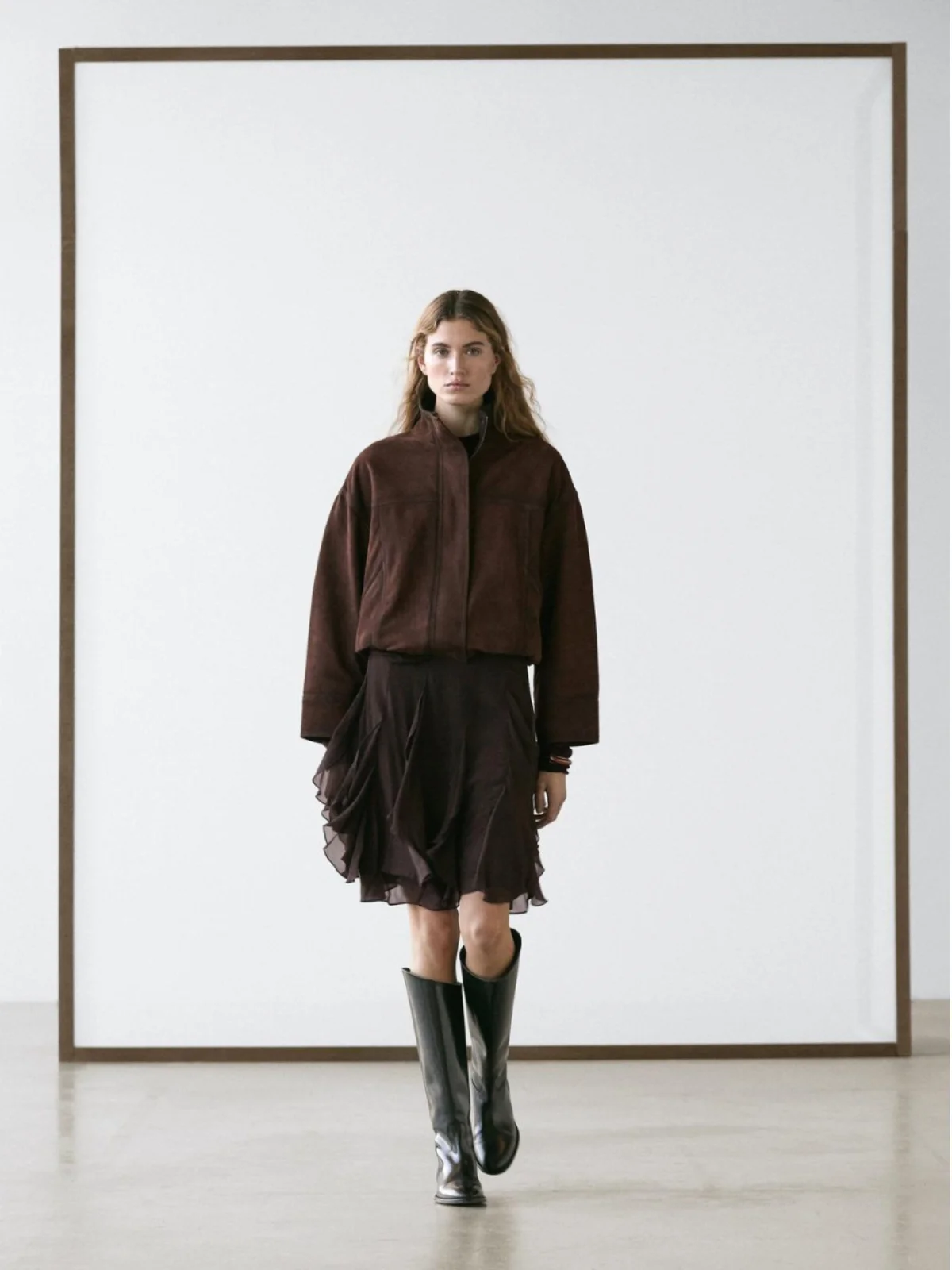 Artistic Style Asymmetrical Hemline Half-length Skirt Spring Collection Women's Fashion Loose Fit Daily Wear