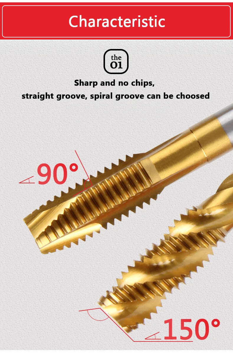 Metal Screw Thread Tap Threading Tools M2M3M4M5M6M8M10M12M14 M16M18M20M22M24 Hand Tools Special tapping bit for stainless steel