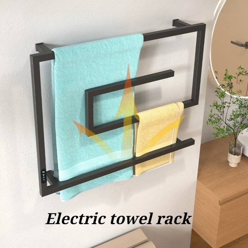 Bathroom Electric Towel Rack Stainless Steel Constant Temperature Drying Heating Towel Rail Storage Bathroom Accessories