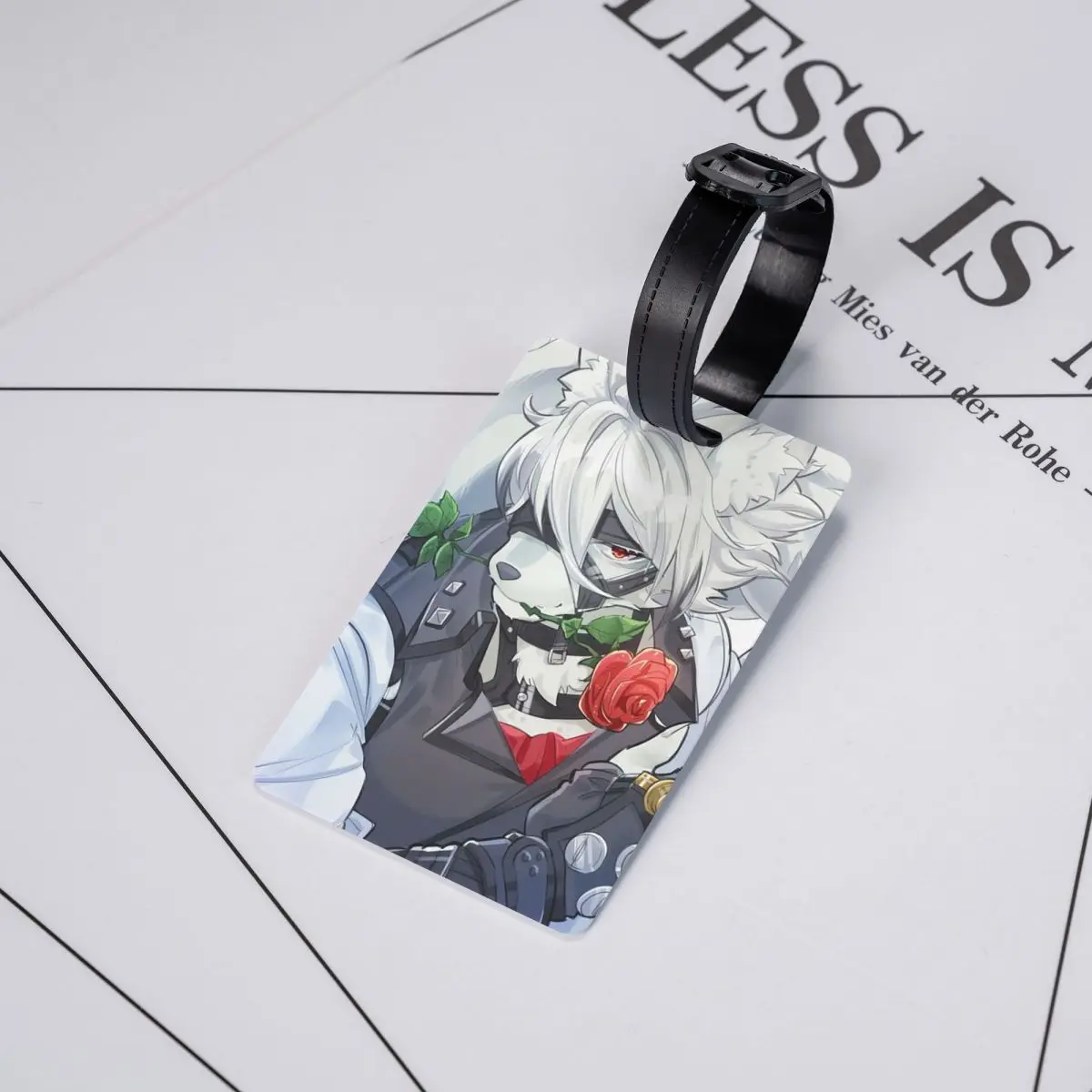 

Zenless Zone Zero - Von Lycaon Luggage Tags Suitcase Accessories Travel Baggage Boarding Tag Label Holder ID Name Address