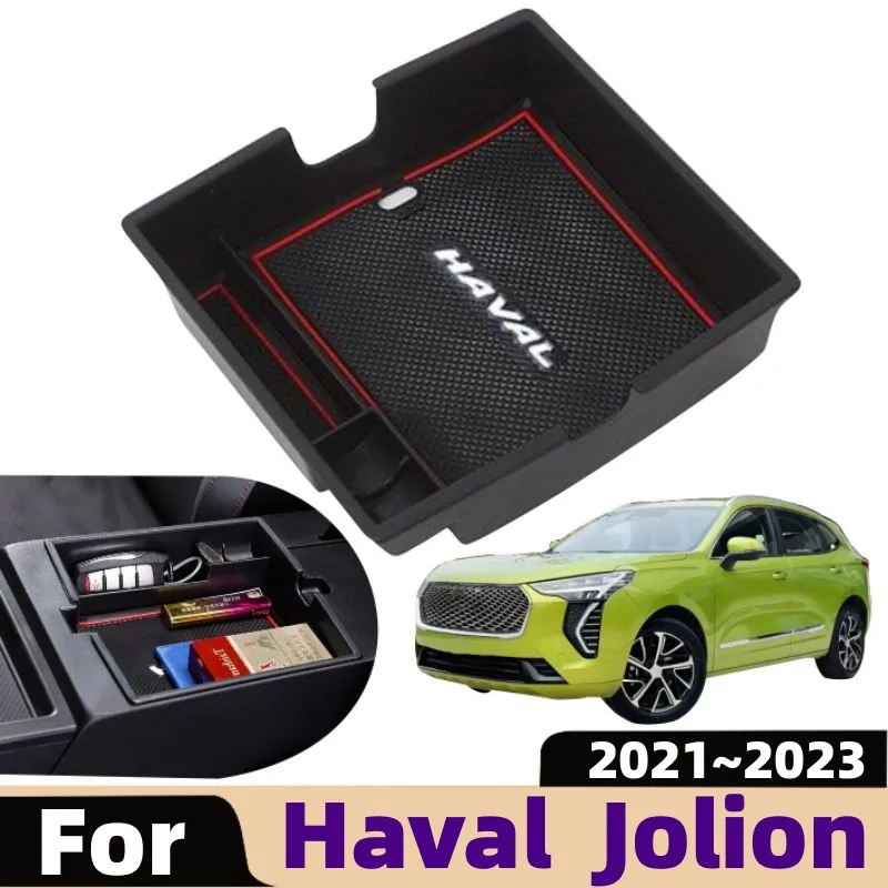 

For Haval Jolion 2021 2022 2023 Car Center Console Armrest Storage Box Sundries Tidying High-Capacity Organizer Tray Accessories