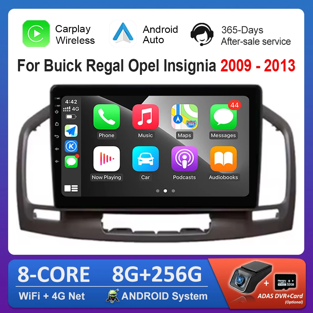 Car Video Multimedia Player Android OS for Buick Regal Opel Insignia 2009 - 2013 GPS Navi DSP Stereo Bluetooth WiFi QLED Screen