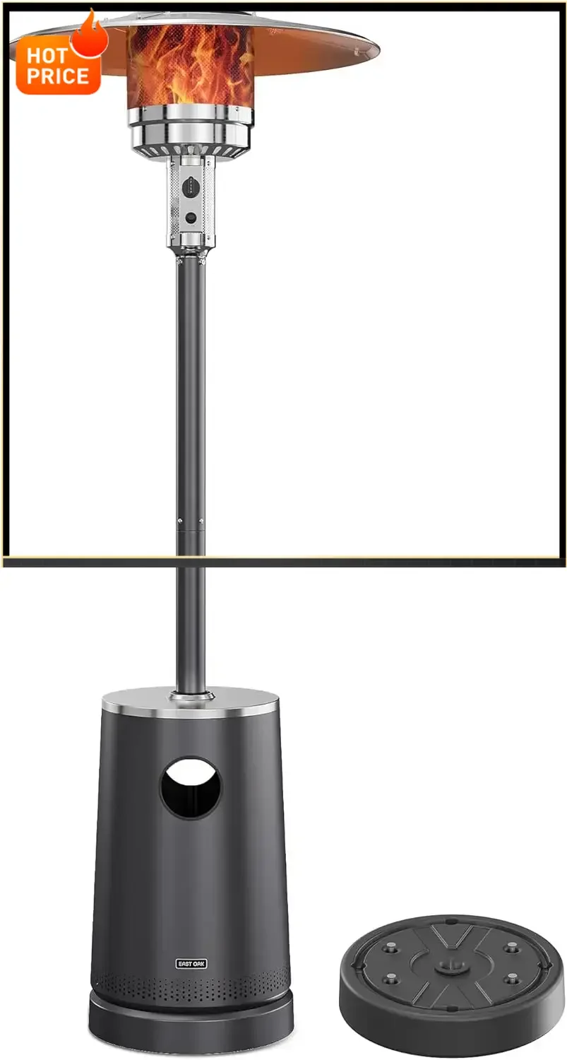 

Бестселлер [Ограниченное предложение!] Уличный обогреватель 50 000 BTU с песочницей, дизайном в виде стола, двухслойной горелкой из нержавеющей стали, колесами