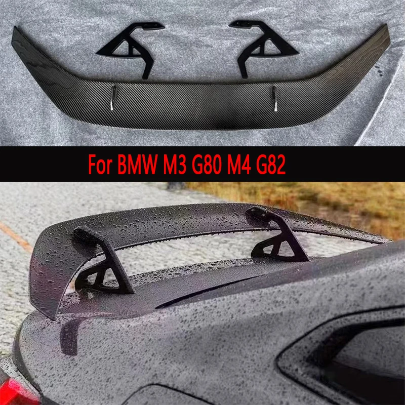 

For BMW M3 G80 M4 G82 Carbon Fiber Spoiler Tail fins Rear Trunk Spoiler Guide Wing Rear Wing Car Trunk Diverter Body Kit