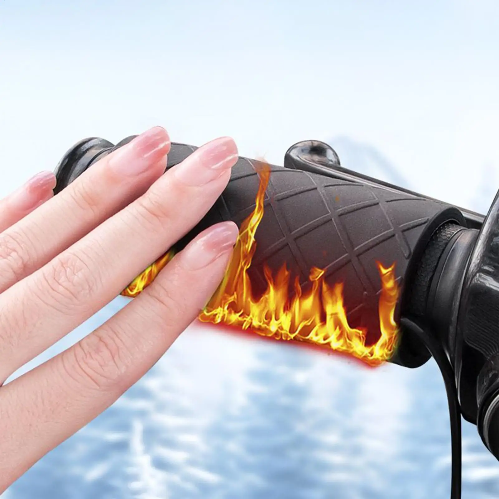 Heated Handlebar Stickers For Electric Vehicles, Winter Warmth, USB Handlebar Gloves, Universal For Motorcycles Electric Bike