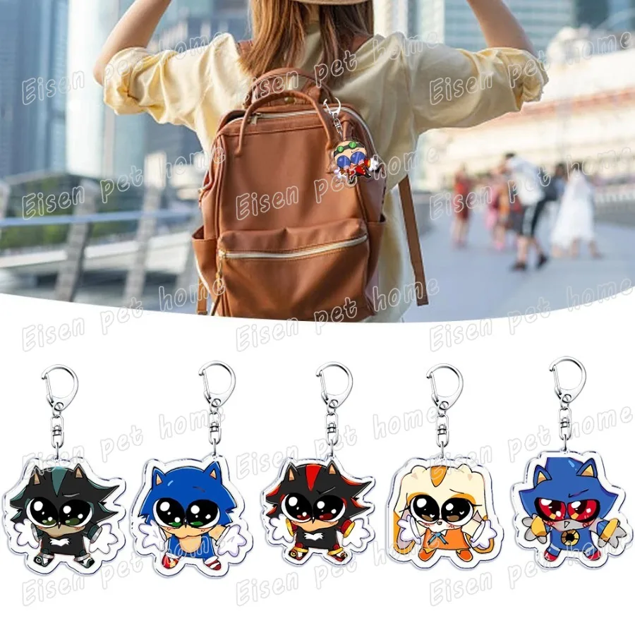 لطيف الكرتون القنفذ المفاتيح الاكسسوارات حقيبة سحر أنيمي الحيوان ميمي سلاسل المفاتيح Keyrings مجوهرات المشجعين هدية