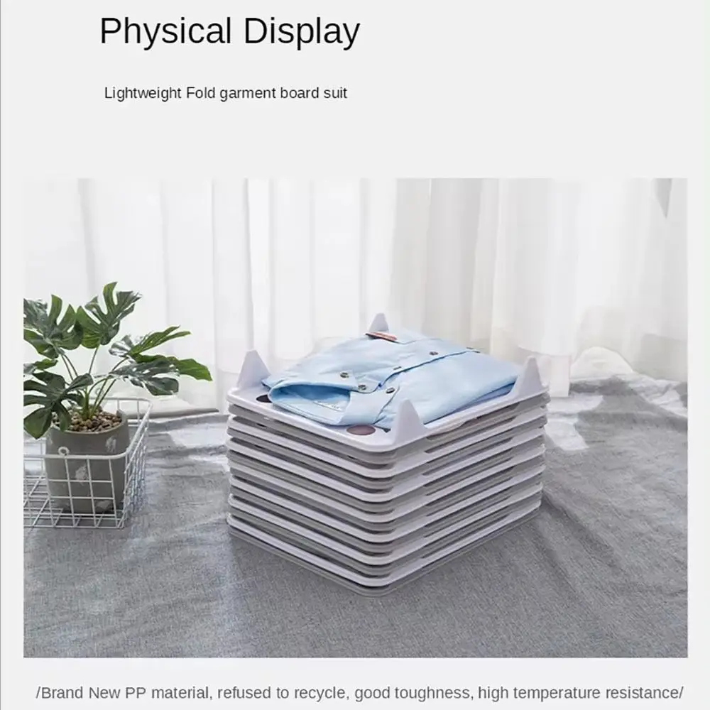 Dividers Stackable Plastic Shirt Organizer Simple White T Shirt Folder Board Wardrobe Storage Closet