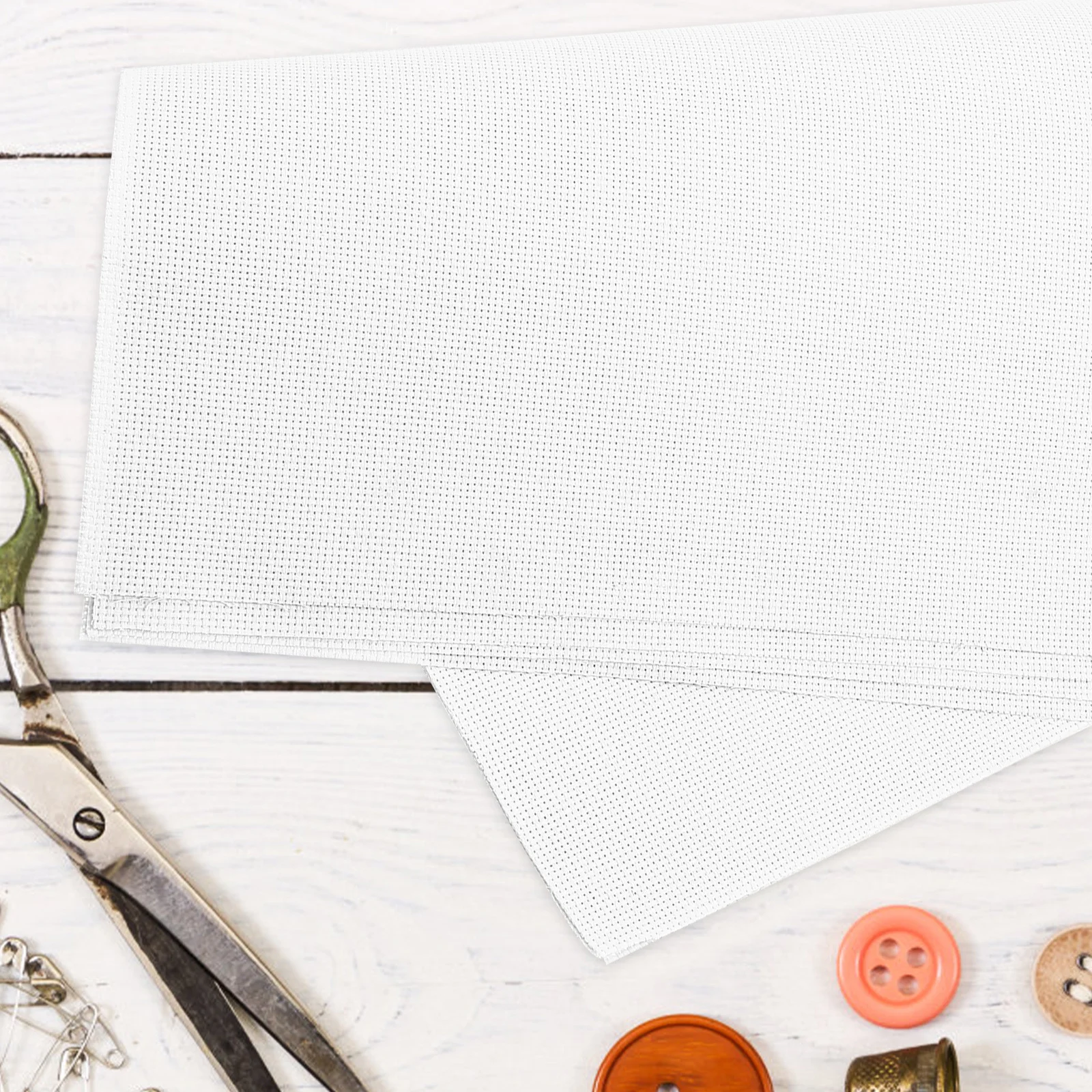 

12Pcs Cloth Embroidery Fabric 14 Count White Cross Stitch Sheets for DIY Sewing Craft Home Decoration Cloth 14 Count