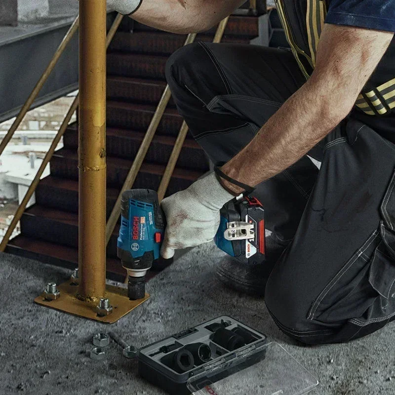 Bosch GDS18V-400 Professional 18V Brushless Cordless Impact Wrench Bare Tool, High Torque Power Wrench