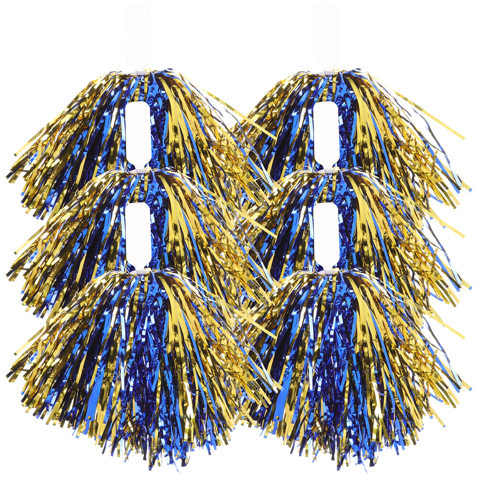 

6Pcs Metallic Pom Poms Cheerleading Poms Eye-Catching Color Fade Resistant for Dance Outfit Aerobics Celebration