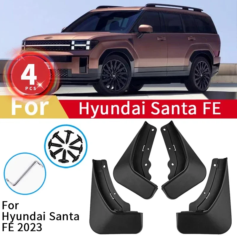 

Mudguards For Hyundai Santa Fe 2023 Mud Flaps Splash Guards MudFlaps Front Rear Wheels Fender Car Accessories