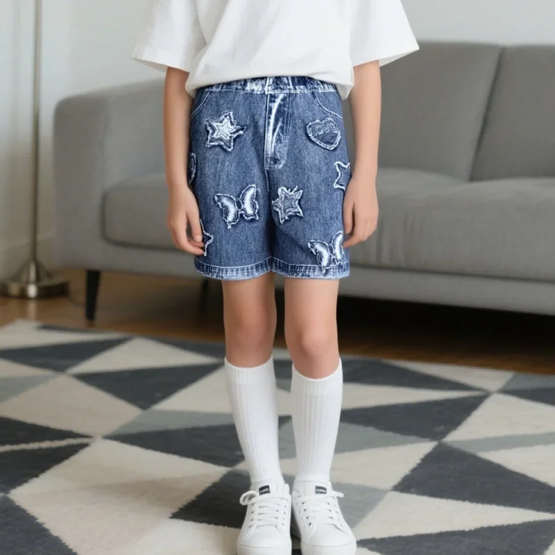 

2025 Boys and Girls Hot Sale - Stylish and Comfortable Children's Imitation Denim Shorts