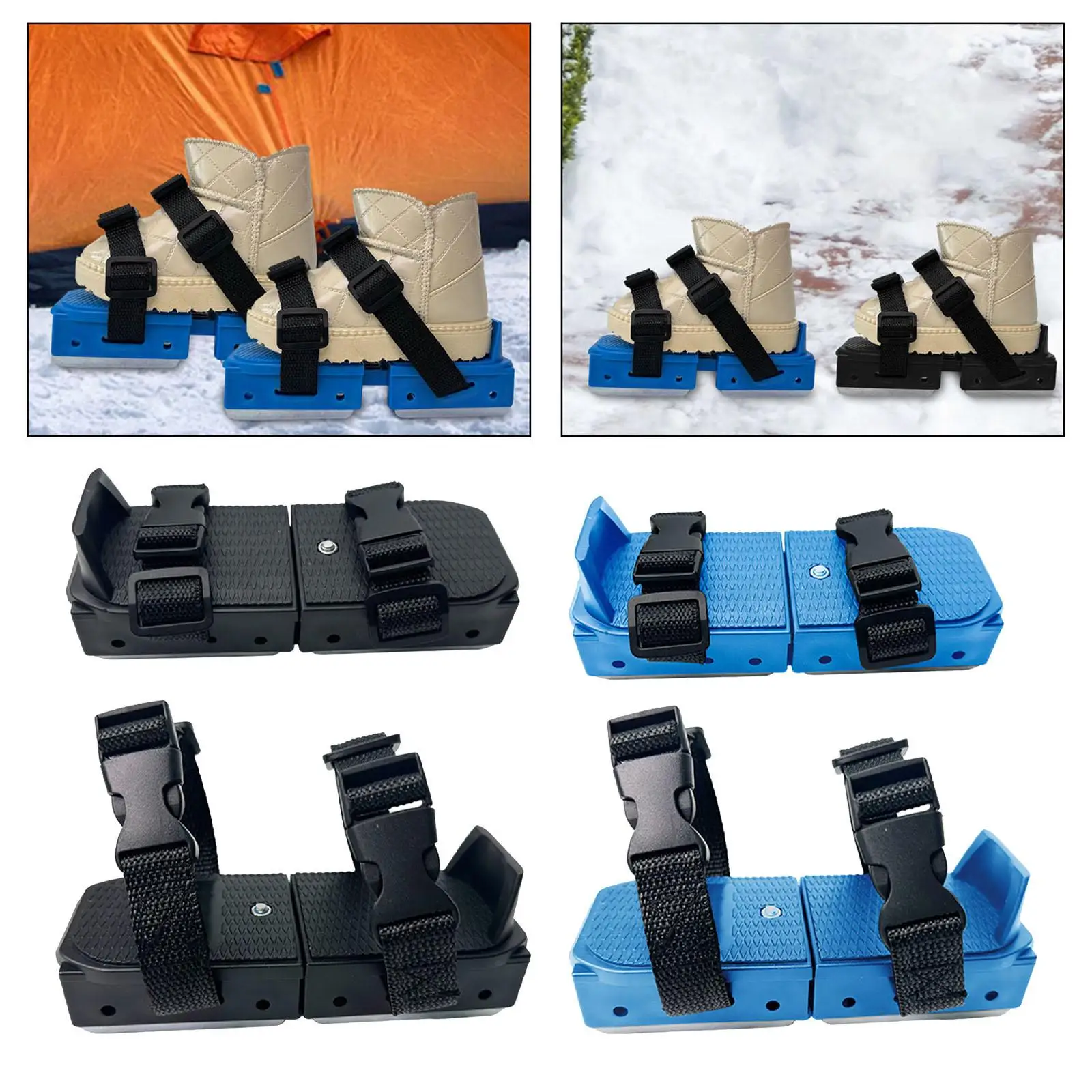 Ski Skates Easy to Wear Stable Ski Shoes for Downhill Sledding Hill Backyard