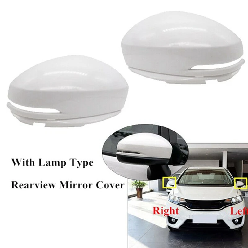 4X Car Exterior Rearview Door Mirror Cover For HONDA FIT JAZZ GK5 2014-2019 CITY GM6 Side Mirror Housing With Lamp