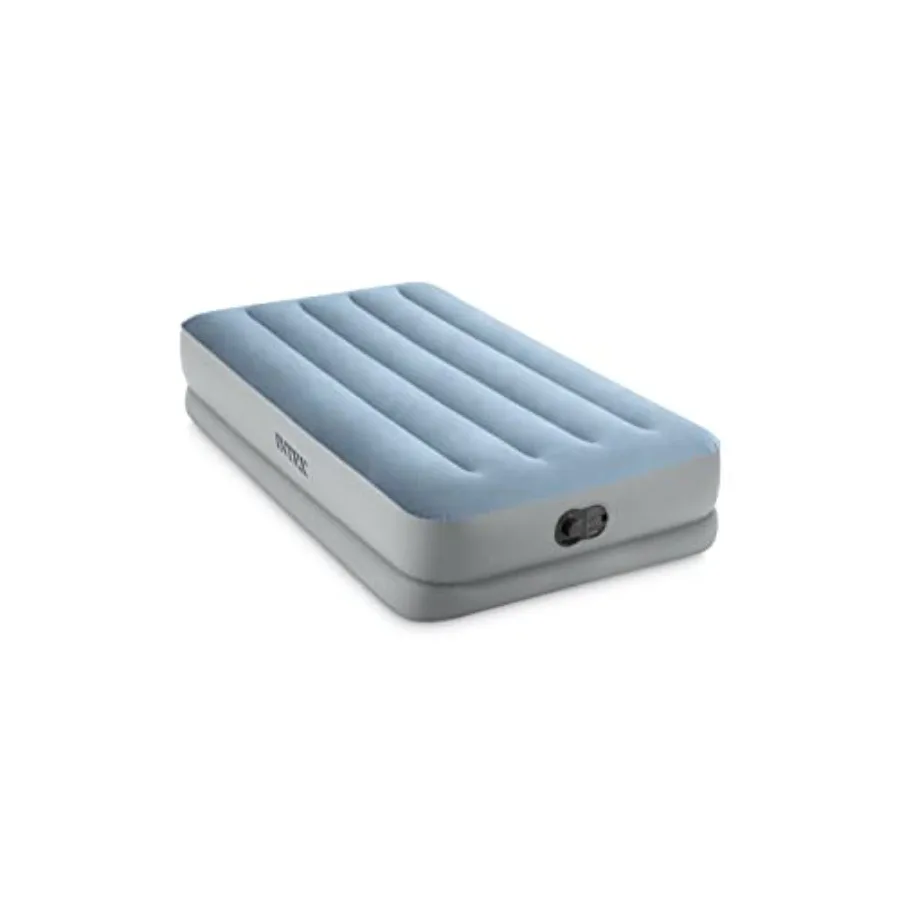 

64157E Dura-Beam Plus Mid-Rise Air Mattress: Fiber-Tech Twin Size Built-in USB Electric Pump 14in Bed Height 300lb Weight Ccity