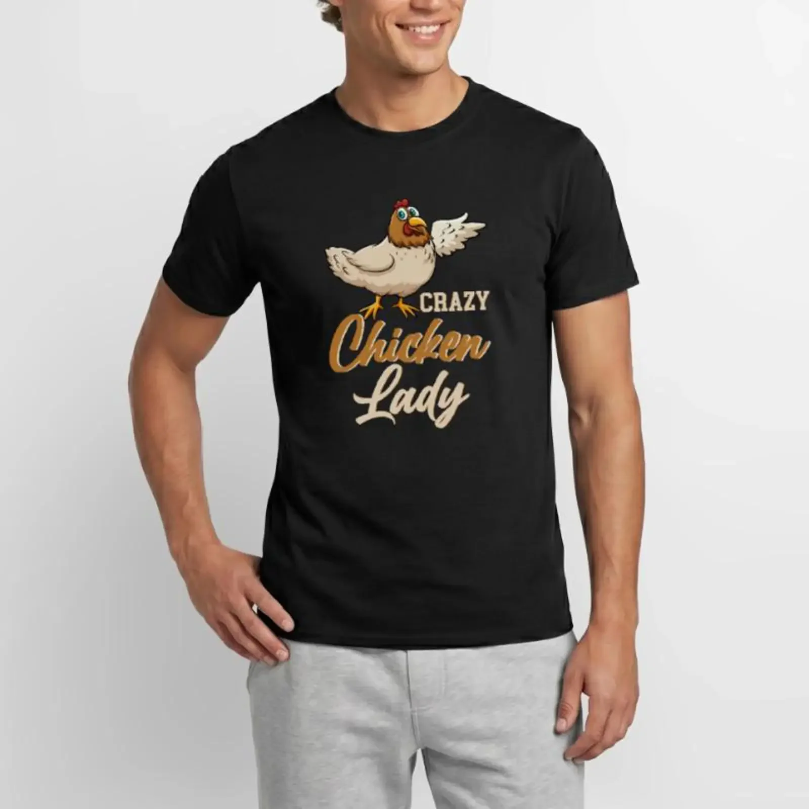 Chicken Lady Hühner Farmer Liebhaber Männer T Shirt vintage Washed Unisex Breathable designer clothes homme Comfortable