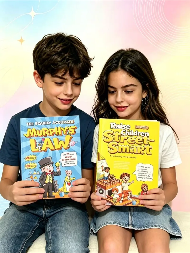 

Murphy‘s Law Comic Book for Kids,A Graphic Novel Explaining Life Principles for Children 8-12 Years,Fun Science Picture Books