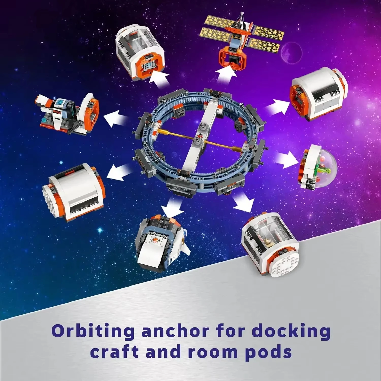 

2025 new product urban modular creative space station educational building blocks toys satellite space train technology field ho