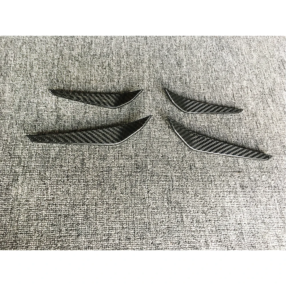 Dry Carbon Fiber Front Bumper Side Canards Fins Flaps Trims for BMW 3 4 Series G80 G82 G83 M3 M4 2021 UP Car Accessories Parts