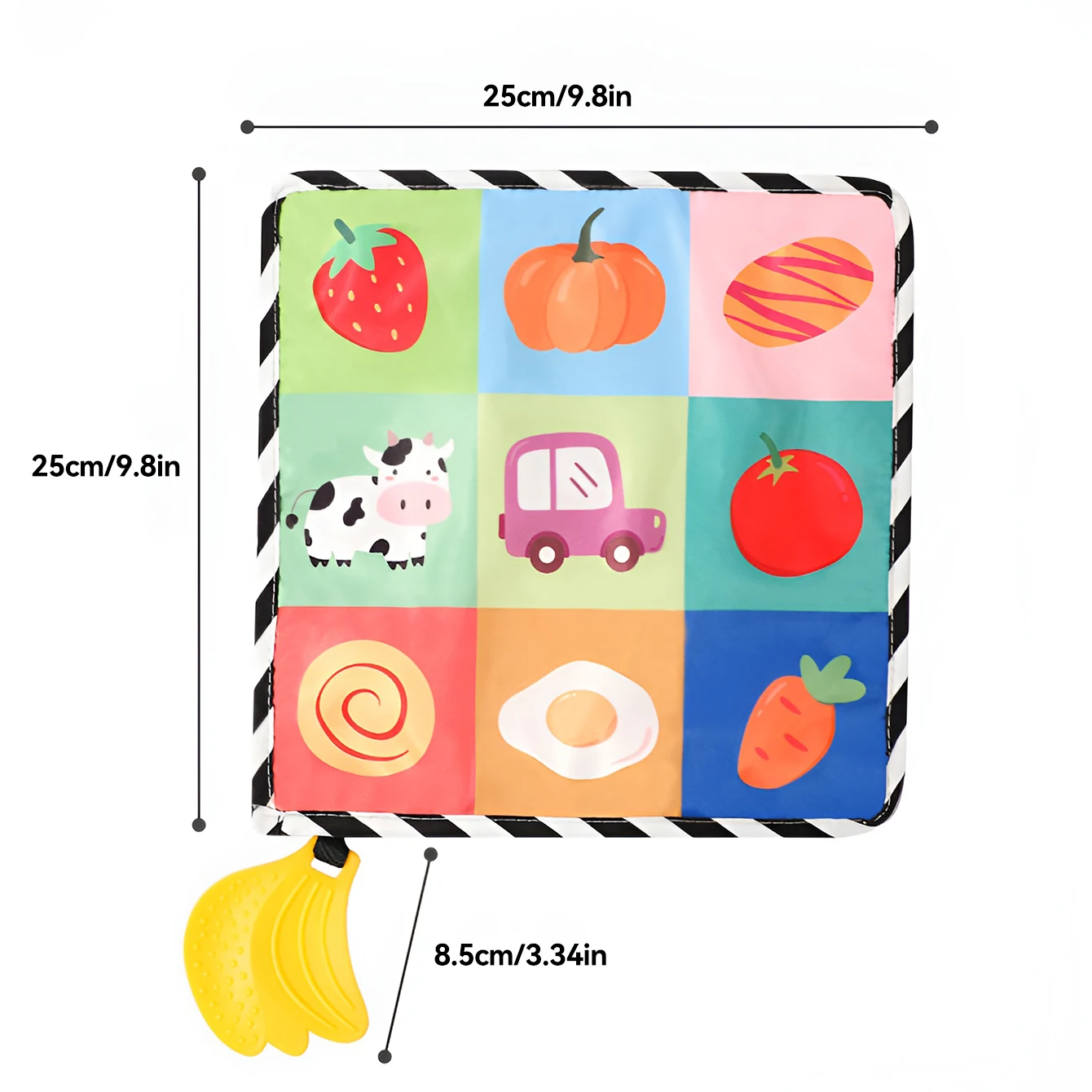 Baby Handtuch Sound Papier Sound Stoff Buch mit Beißring Träne nicht gebrochen frühe Bildung Puzzle Praxis Farbe Erkenntnis Stoff