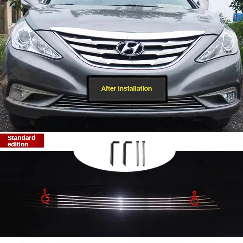 

For Hyundai Sonata 2011 2012 2013 Racing Grill Grille Cover Trim Front Bottom High Quality New Aluminum Alloy