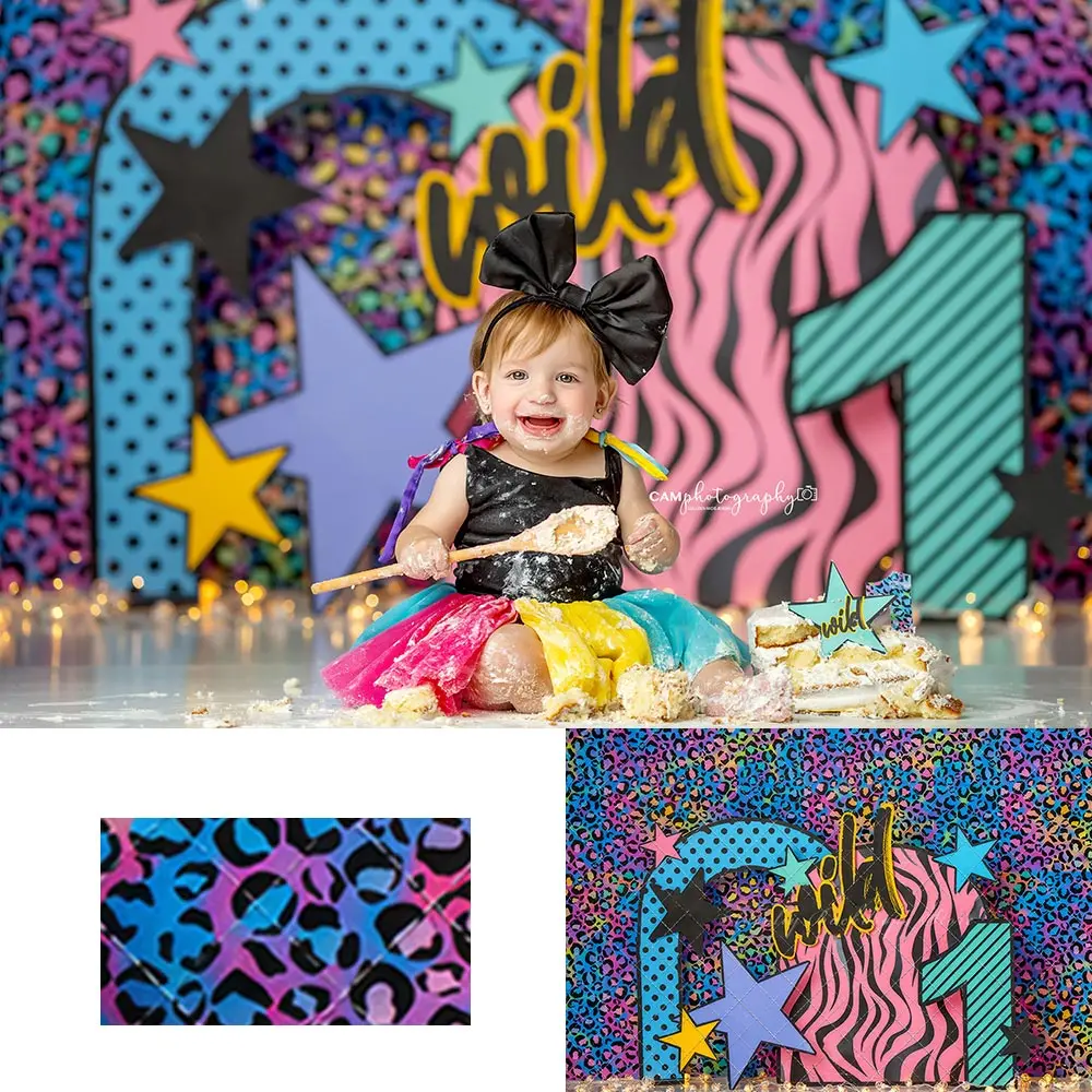 Wild 80s Photography Backdrop Leopard Print Wall Kids Baby Cake Smash Photocall Decors Girls Adult Birthday Studio Backgrounds