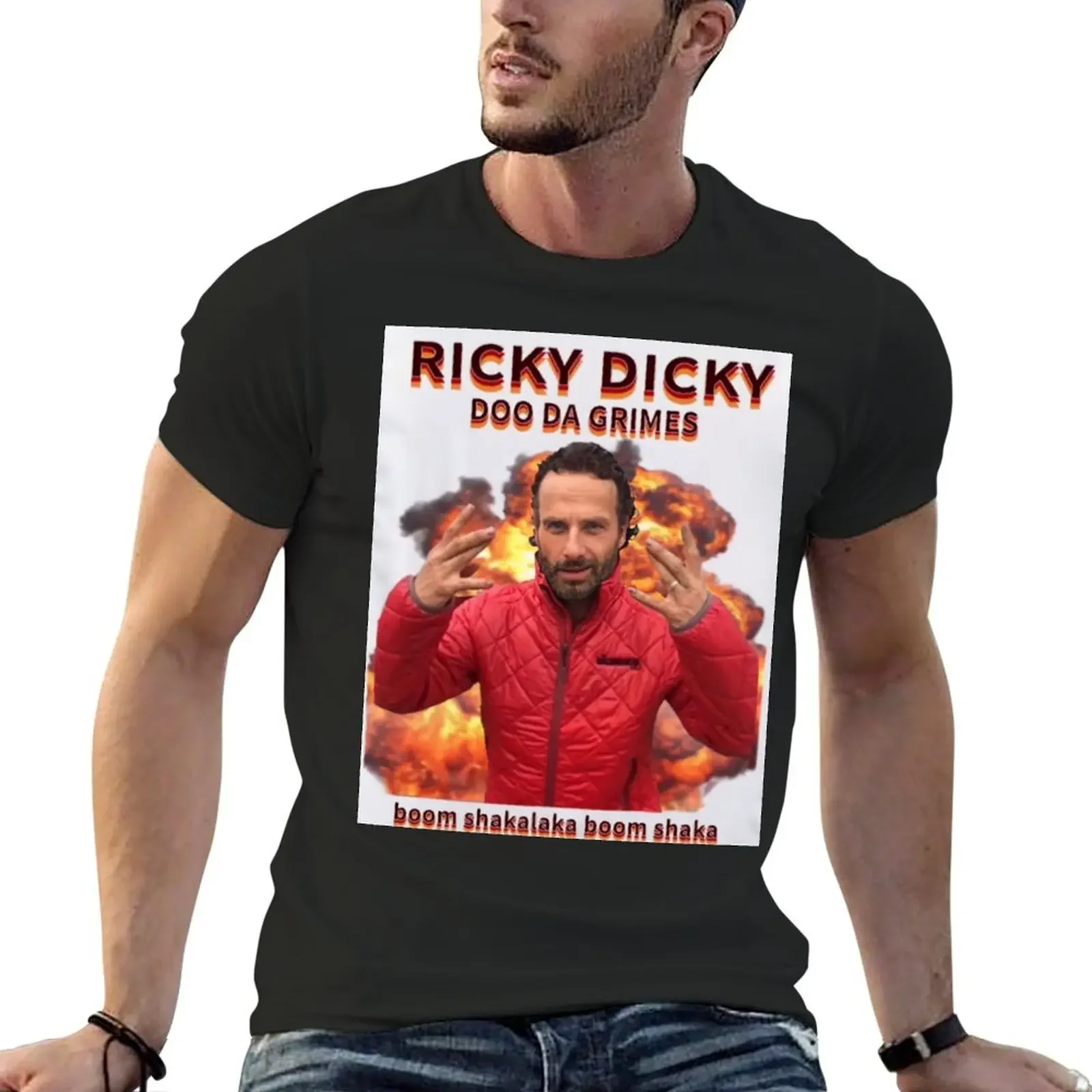 Футболка Ricky Dicky Doo Da Grimes, корейская модная футболка с рисунком, летний топ, мужская одежда