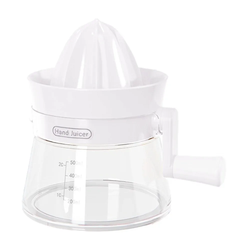 

Orange Juicer With Hand Crank Manual Juicer Pressed Transparent Lemon Squeezer Plastic Juice Extractor Home Use