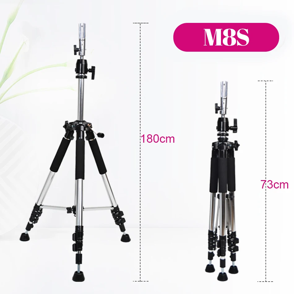 155Cm Mannequin Head Holder Tripod Stand For Hairdressers Salon Training Head Strong Adjustable Wig Stand Tripod For Wig Making image 3